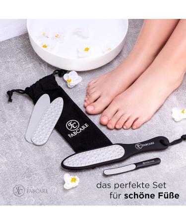 Fabcare Laser Hornhaut Trash Set - 5-Part Foot Care Kit with Interchangeable Rasp Surfaces for Effective Corn Removal - Includes Mini Footfish & Corneal File - International Shipping Available - Buy Online on GoSupps.com