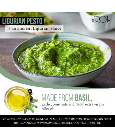 ROI Ligurian Basil Pesto - Vegan, Gluten-Free, Keto Friendly - Non-GMO, Made in Italy - 6.3 oz - Buy Online on GoSupps.com