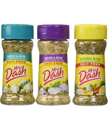 Mrs. Dash Combo All Natural Seasoning Blends 2.5 oz Original,Onion&Herb,Garlic&Herb by Mrs. Dash