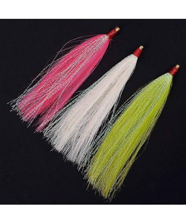 Bucktail Teasers Fishing Lures 10pcs | Saltwater Bucktail Teaser Plugs Kit - Beige - Buy Online on GoSupps.com