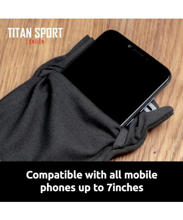 Titan Sport Mobile Phone Bracelet Holder | Universal Running & Fitness Arm Pocket for All Devices Up to 7 | Ideal for Men & Women - Buy Online on GoSupps.com