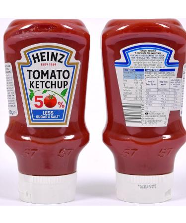 Heinz 50% Less Sugar & Salt Tomato Ketchup 435g - 1 Pack - Buy Online on GoSupps.com