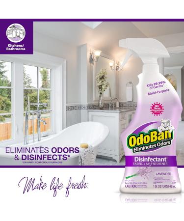 OdoBan Disinfectant & Odor Eliminator Set - 2x32oz Spray & 1 Gallon Concentrate Lavender Scent - International Shipping Available - Buy Online on GoSupps.com