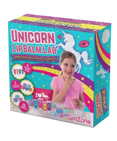GirlZone Unicorn Lip Gloss Kit - DIY Lip Balm Set for Kids | 22-Piece Gift with Makeup Bag | Fun Girls Toys - Buy Online on GoSupps.com