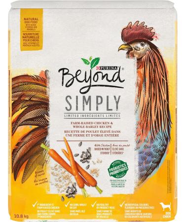 Beyond Simply Natural Dry Dog Food Farm-Raised Chicken & Whole Barley- 10.8 kg Bag & Natural Wet Dog Food in Gravy Variety Pack 2 Flavours - 354 g Can (6 Pack) 10.8 kg (Pack of 1)+ 354 g (Pack of 1) - Buy Online on GoSupps.com