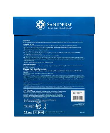 Saniderm Tattoo Aftercare Bandage - Waterproof & Breathable - 3 Pre-Cut 6x8 Inch Sheets - Buy Online on GoSupps.com