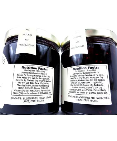 Maury Island Limited Harvest Jams Gift Set - Blueberry Jam and Blackberry-Raspberry Jam - 11 oz Jars in Elegant BlackTie Box - Buy Online on GoSupps.com