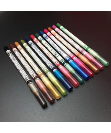 Waterproof 12 PCS Ultra Bright Colors Durable Eyeliner Eyebrow Eyeshadow Lip Liner Pencil Pen Cosmetic Makeup Set Kit Tools - Buy Online on GoSupps.com