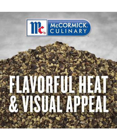 McCormick Culinary Coarse Grind Black Pepper 16 oz - Sharp Woody Flavor for Chefs - Grilling and Cooking - 1 Pound Container - Buy Online on GoSupps.com