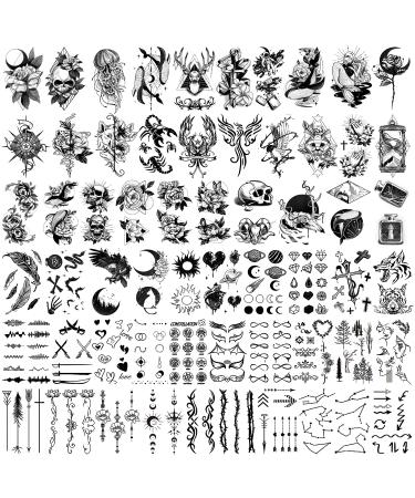 Cerlaza Waterproof Temporary Tattoos for Women - 79 Long Lasting Styles | Realistic Body Art Tatuajes Temporales Adult - Buy Online on GoSupps.com