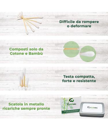 Sustainable Bamboo Cotton Ear Buds - 500 Biodegradable Q Tips Plastic-Free Zero Waste Cleaning - Buy Online on GoSupps.com