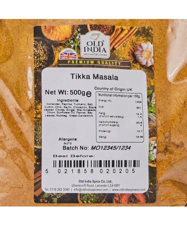 Old India Tikka Masala 500g - Authentic Indian Spice Blend (Pack of 1) - Buy Online on GoSupps.com