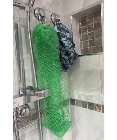 Home Gems Ultra Thick Exfoliating African Bath and Shower Sponge | 2-in-1 Body and Bath Scrubber | COARSE - HARD Net | Green - Buy Online on GoSupps.com