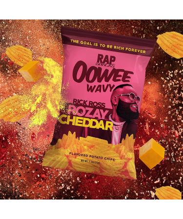 Rap Snacks Rick Ross Rozay Cheddar Potato Chips 2.5 Oz (Pack of 6) - Hip-Hop Stars Edition - Buy Online on GoSupps.com