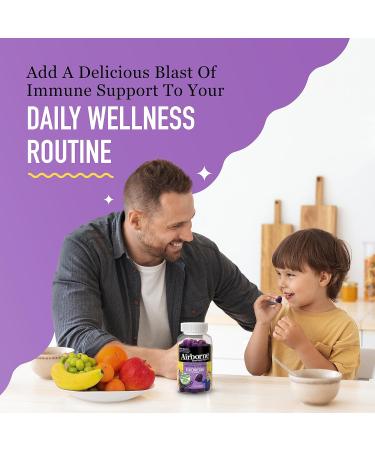 Airborne Elderberry & Zinc Gummies - 130 Count | Immune Support Vitamins - Buy Online on GoSupps.com