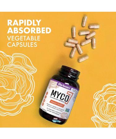 BlueBonnet Nutrition Myco-7 Mushroom Defense 7 Organically Grown U.S. Whole Full-Cycle Mushrooms for Immune & Wellness - Soy-Free Gluten-Free Non-GMO Kosher and Vegan 60 Vegetable Capsules - Buy Online on GoSupps.com