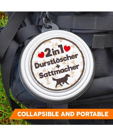 2-in-1 Portable Thirst Quencher & Satur Maker | Folding Pet Bowl with Carabiners Unique On-the-Go Solution for Food and Water - Buy Online on GoSupps.com
