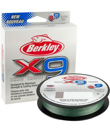 Berkley x9 Braid Fishing Line 80lb 295 Yards Low-Vis Green - High Performance Fishing Line - Buy Online on GoSupps.com