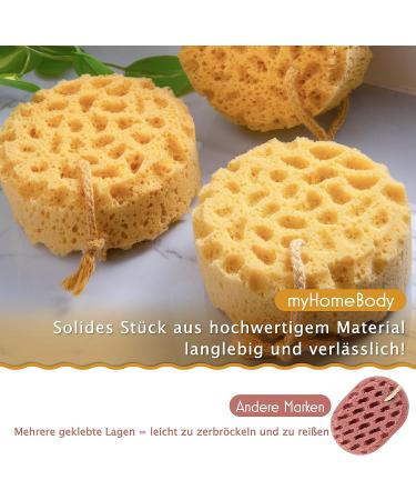 myHomeBody Premium Bath Sponge | Foam Loofah | Large Body Shower Sponge Pack of 3 - Luxurious Foaming Experience - Buy Online on GoSupps.com