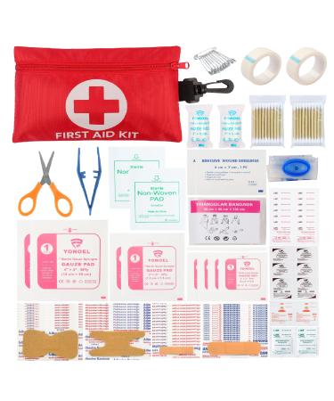 Galaxylense 128 Pcs First Aid Kits Small for Survival Emergency Trauma Military Tactical Medical School Office Home Hunting Camping Hiking Traveling Fishing IFAK EMT Bag (One Pack)