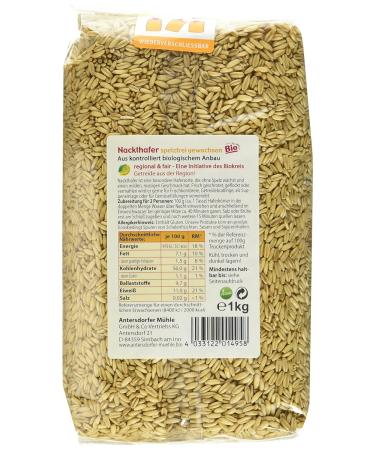 Buy Antersdorfer M hle Organic Naked Oats - Pack of 6 (6 x 1 kg) | International Shipping - Buy Online on GoSupps.com