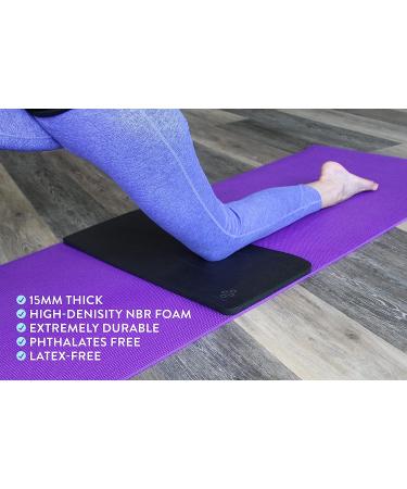 SukhaMat Yoga Knee Pad Cushion - Extra Support for Knees, Wrists, Elbows - Black - Buy Online on GoSupps.com