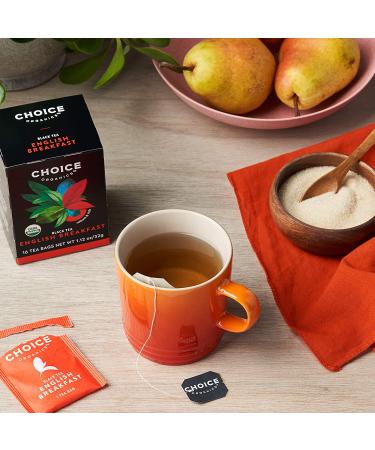 Choice Organics Organic English Breakfast Tea - Fair Trade - Compostable - 16 Black Tea Bags (Pack of 1) - Buy Online on GoSupps.com