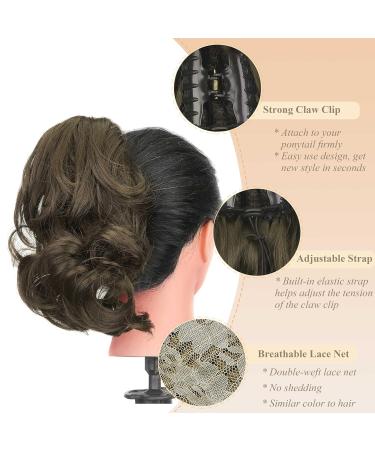 30cm Ashblond Ponytail Hair Extensions - Curly Claw Clip-In Wavy Synthetic Braids for Women - Buy Online on GoSupps.com