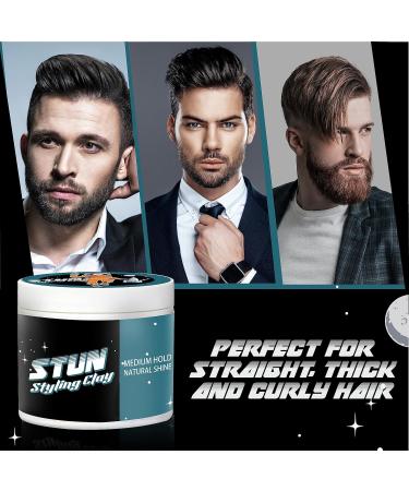 STUN Styling Clay - Medium Hold Natural Finish (Pack of 2) | International Shipping Available - Buy Online on GoSupps.com