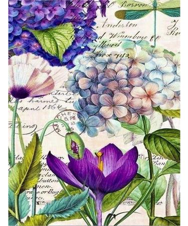 Lilac Theme Mulberry Rice Paper 8x10.5 inch - 6 Unique Printed Images, 30gsm Fiber, Decoupage & Mixed Media Crafts - Buy Online on GoSupps.com