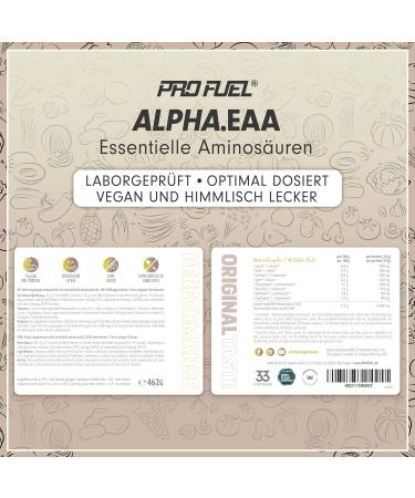 Alpha EAA Powder 2x462g - Citrus Ginger | Vegan Amino Acids Drink with All 8 Essential Amino Acids | Delicious Workout Supplement | Made in Germany | Optimal Value - Buy Online on GoSupps.com