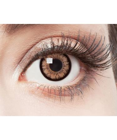 Aricona Brown Contact Lenses - Annual Colored Lenses for Big Eyes Effect | Non-Prescription - 2 Pieces - Buy Online on GoSupps.com