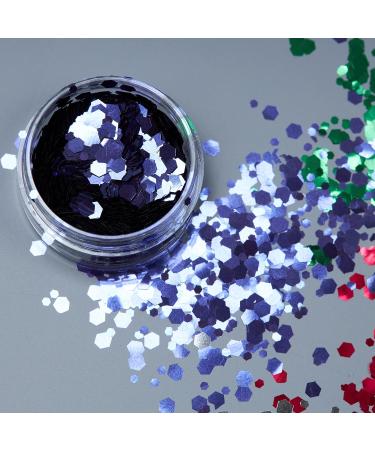 Moon Glitter Lavender Chunky Glitter - Cosmetic Festival Makeup for Face, Body, Nails, Hair & Lips - 3g - Buy Online on GoSupps.com