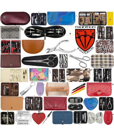 3 Swords Germany 10 Piece Manicure Pedicure Grooming Kit for Nail Care in Leather Case (Black) - Buy Online on GoSupps.com