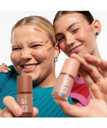 3ina No-Rules Cream 677 - Middle Brown Liquid Blush for Eyes Lips & Cheeks | Vegan & Cruelty-Free Cream Blusher with Sweet Almond Oil - Natural Finish - Buy Online on GoSupps.com