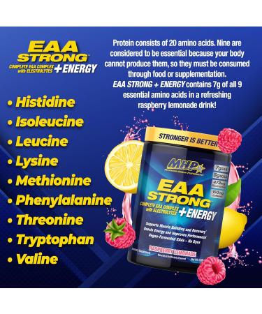 MuscleMeds Maximum Human Performance EAA Strong Energy EAA Supplement All 9 EAAs BCAAs Electrolytes Coconut Water Pre-Workout Enhances Muscle Building 30 Serves - 10.26 Oz - Buy Online on GoSupps.com
