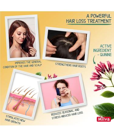 Milva Quinine Shampoo 500ml - Hair Loss Solution for Men & Women | Promotes Hair Growth & Strengthens Hair - Buy Online on GoSupps.com