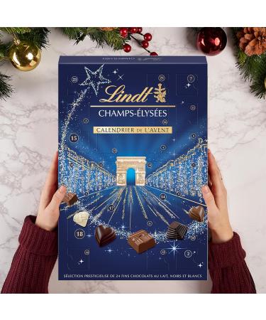 Lindt - CHAMPS- LYS ES Advent Calendar - Assorted Milk Chocolates Black and White - Pralines Crispy and Smooth - Ideal for - Buy Online on GoSupps.com