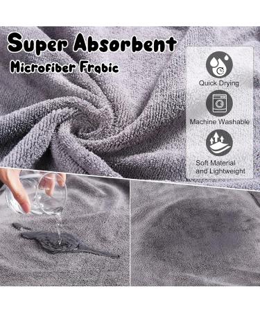 HezzLuv Ultra Absorbent Dog Bathrobe Towel Microfiber Quick Dog Drying Coat Dressing Gown Pets Comfort for Baths Swims & Muddy Walks(Black L) L Black - Buy Online on GoSupps.com