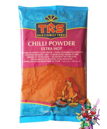 TRS 10 x 100g TRS Extra Sharp Chilli Powder / Chilli Powder Extra Hot + Small Lucky Case - Wooden Doll
