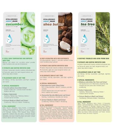 Hyaluronic Aqua Plus Essence Full Face Sheet Mask Combo - 36 Jumbo Value Pack for Hydration - Buy Online on GoSupps.com