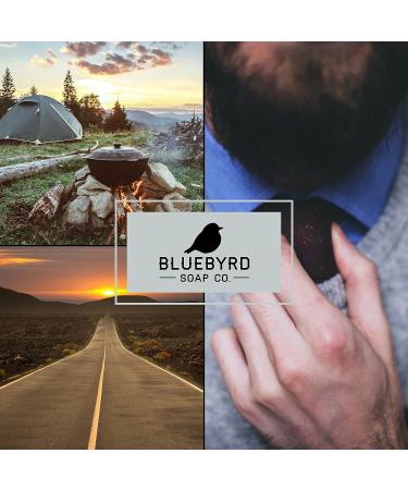 BLUEBYRD Soap Co. Men's Exfoliating Body Scrub Liquid Gel 16oz - 2-in-1 Body Wash & Scrub | With Loofah, Cocoa Bean Shells & Apricot Seed - Buy Online on GoSupps.com