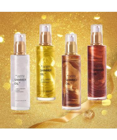 Luminous Golden Brown Body Glow Oil by LOKFAR - Waterproof Moisturizing Liquid Highlighter & Bronzer for Women | 2.8 Fl.oz - Buy Online on GoSupps.com