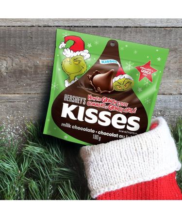 HERSHEY'S KISSES Grinch Milk Chocolate - Christmas Candy Stocking Stuffers 180g - Buy Online on GoSupps.com