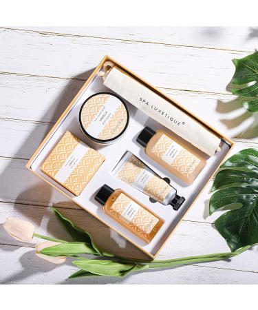 Spa Luxetique Women's Care Set 6 x Bath and Care Boxes Vanilla Gift Set Including Hand Cream Shower Gel Foaming Bath B - Buy Online on GoSupps.com