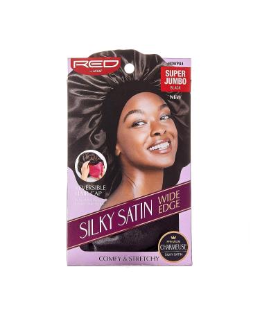 Red by Kiss Reversible Silky Satin Hair Bonnet - Super Jumbo Black - Buy Online on GoSupps.com