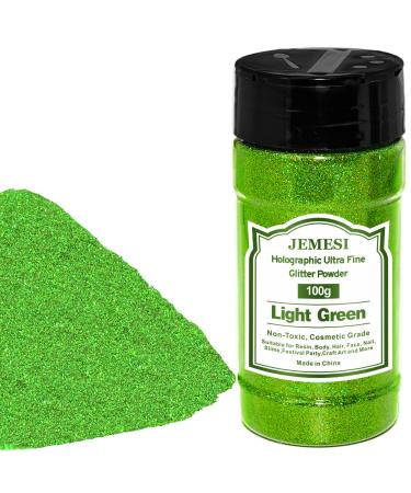 Glitzer powder Jemesi Green Fine Glitter Hogographic Glitzer Powder Glitter powder for epoxy resin nail watering body art & decoration - 100g - Buy Online on GoSupps.com