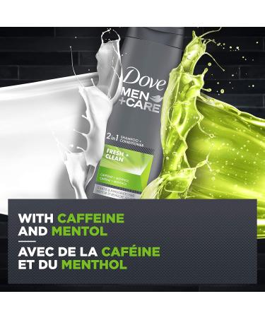 Dove Men + Care Fresh & Clean 2-in-1 Shampoo + Conditioner with caffeine and menthol cleans & invigorates hair 355 ml Pack of 4 - Buy Online on GoSupps.com