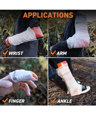 Ready First Aid - Foam Splint (4.25"x36") Aluminum core Lightweight Radiolucent Waterproof Reusable Fracture Splint for Supporting Fractured Injured Limbs in Hiking Camping Adventure (2-Pack) - Buy Online on GoSupps.com