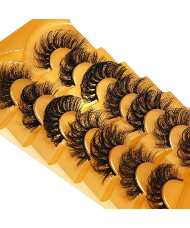 JIMIRE Eyelashes Fluffy Volume Lashes Dramatic Strip D Curl False Eyelashes 20MM Mink Lashes Bulk Full Volume 7 Styles Mixed 7 Pairs Multipack - Buy Online on GoSupps.com